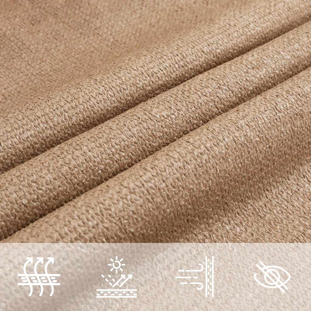 Sonnensegel 160 g/m² Taupe 3,5x5 m HDPE