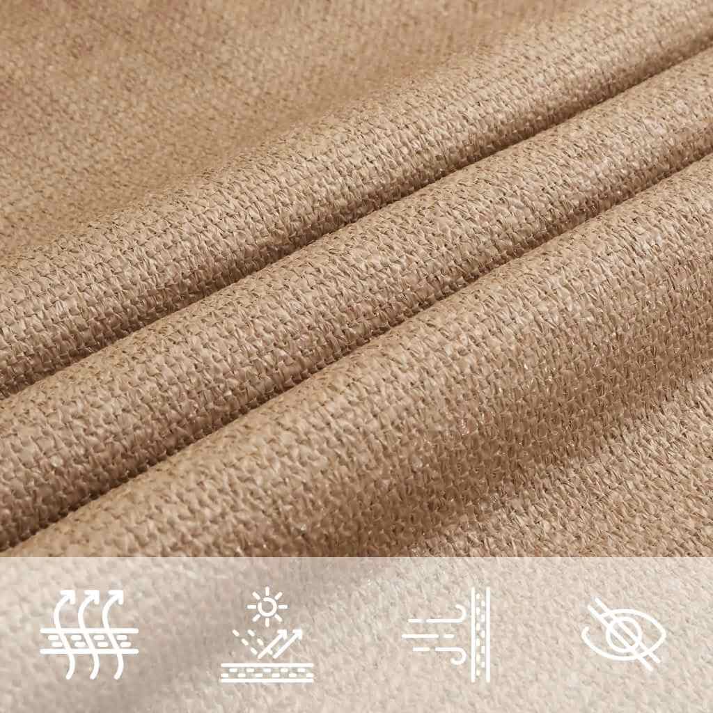 Sonnensegel 160 g/m² Taupe 5x8 m HDPE