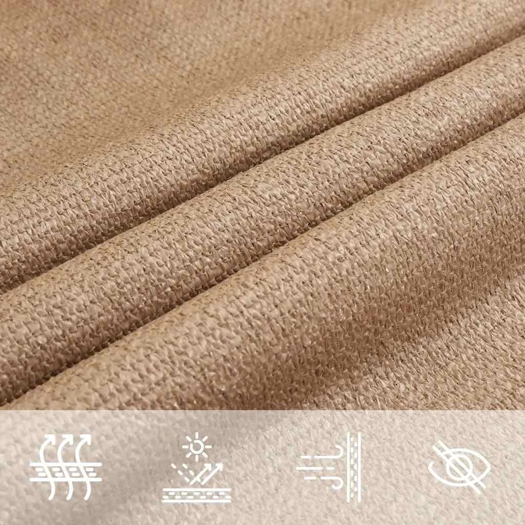 Sonnensegel 160 g/m² Taupe 3x3x3 m HDPE