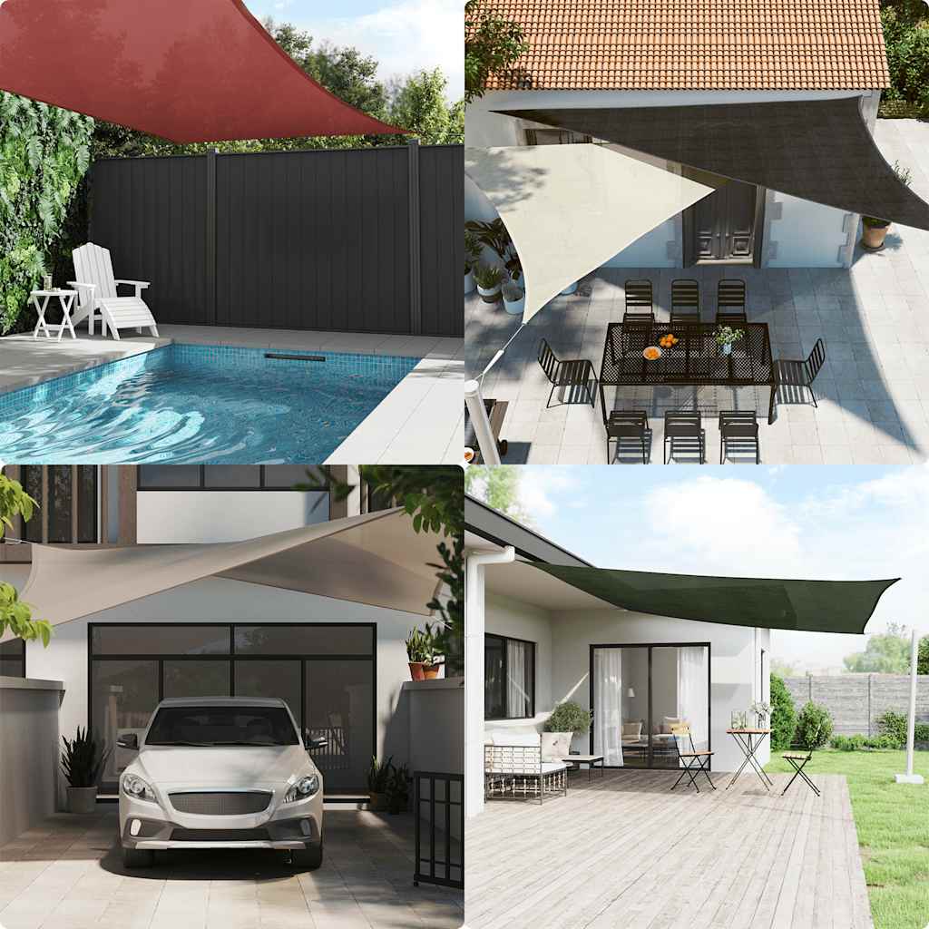 Sonnensegel 160 g/m² Taupe 4x5x5 m HDPE