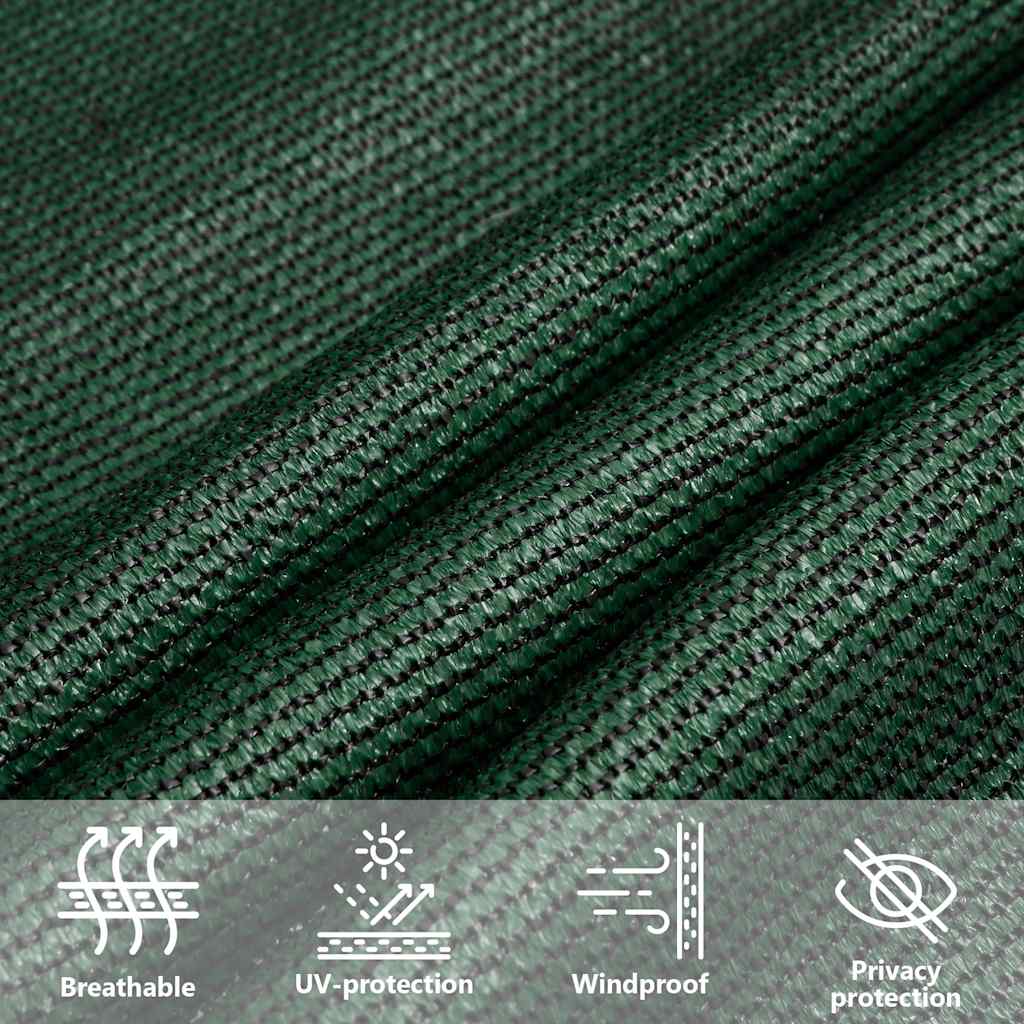 Sonnensegel 160 g/m² Dunkelgrün 3x4,5 m HDPE