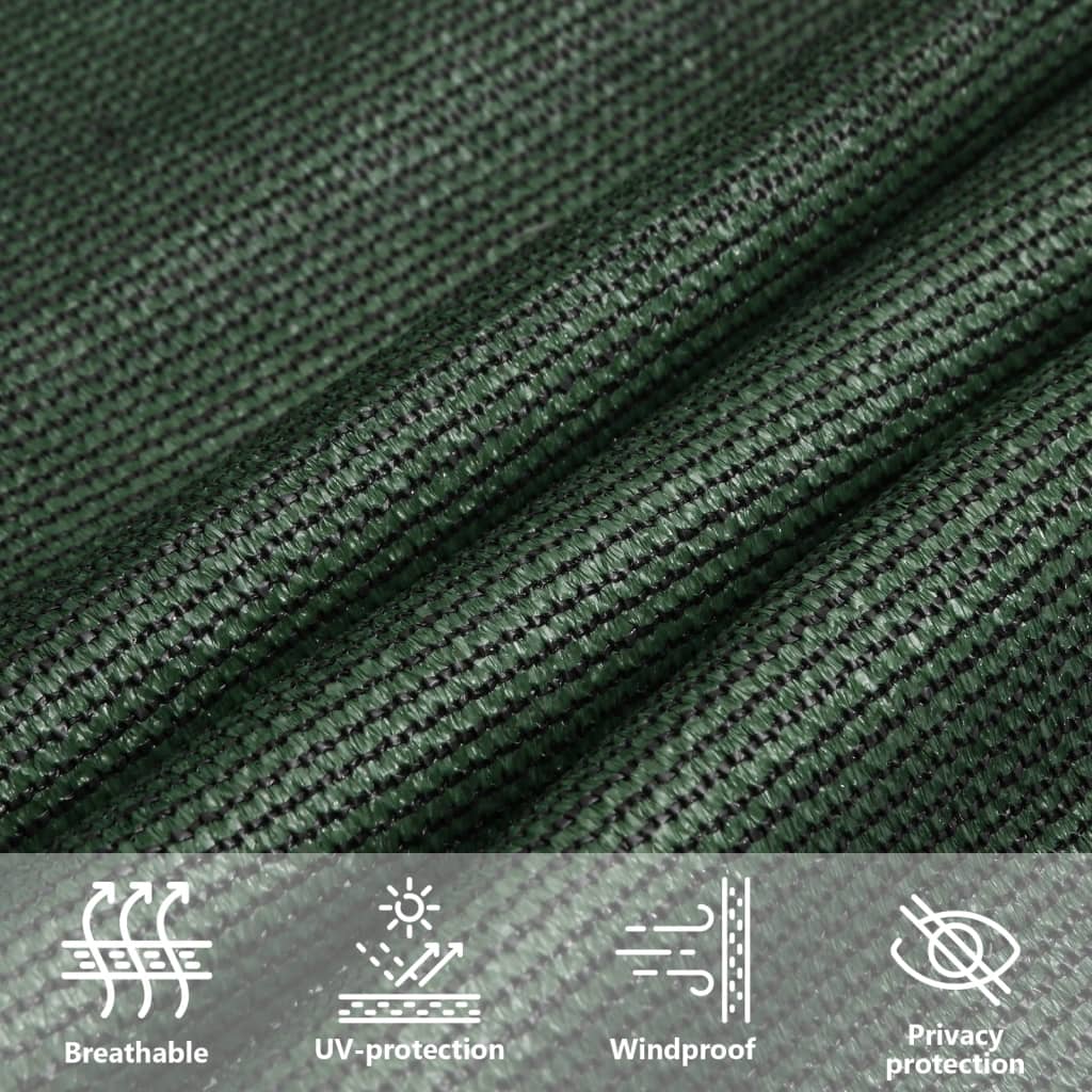 Sonnensegel 160 g/m² Dunkelgrün 3x6 m HDPE