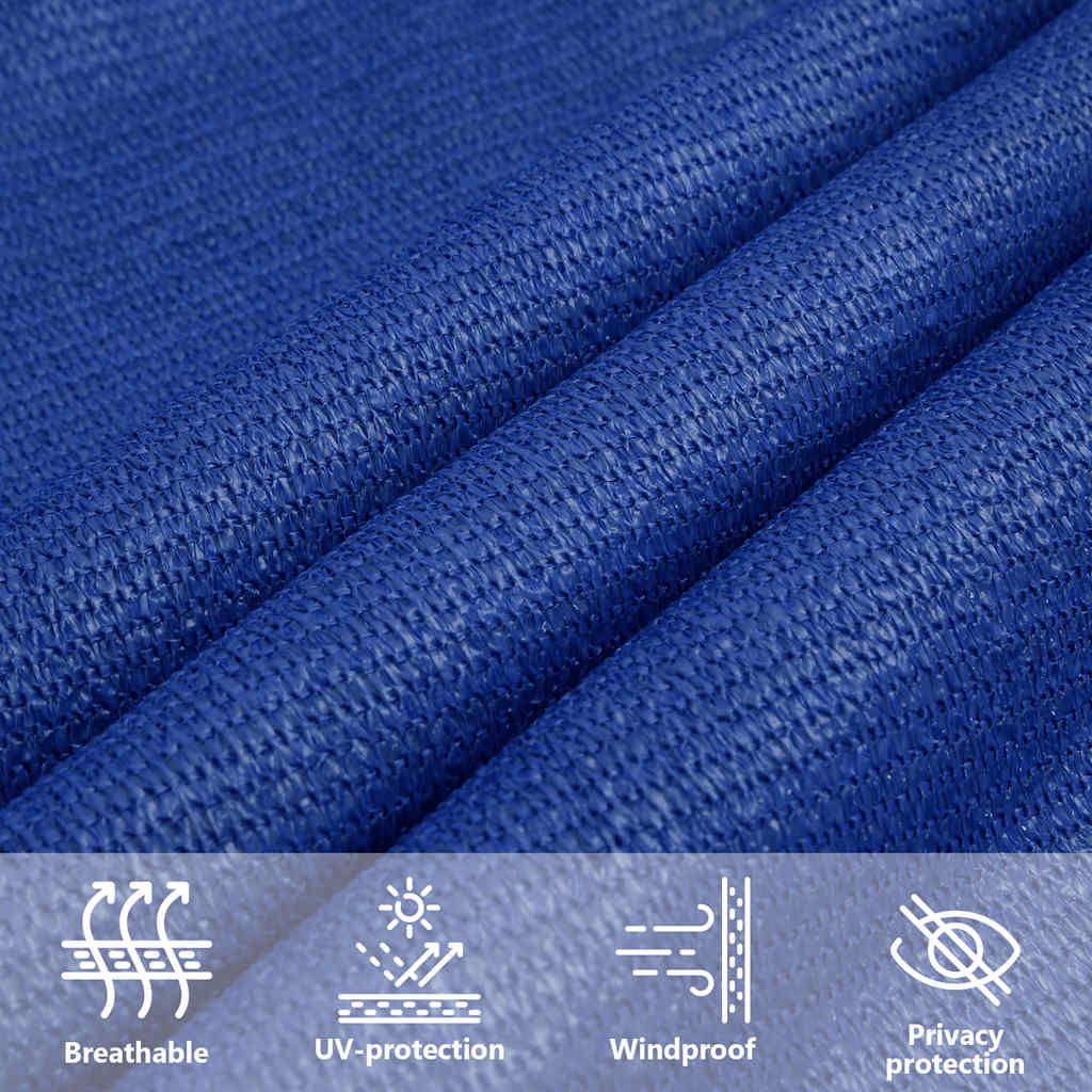 Sonnensegel 160 g/m² Quadratisch Blau 3,6x3,6 m HDPE