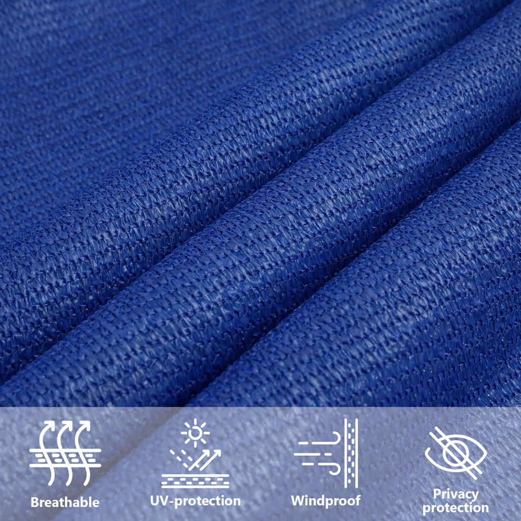 Sonnensegel 160 g/m² Quadratisch Blau 6x6 m HDPE