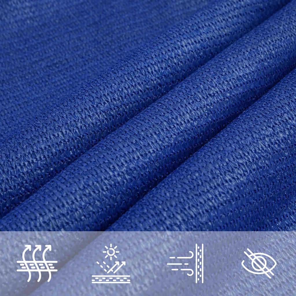 Sonnensegel 160 g/m² Rechteckig Blau 5x7 m HDPE