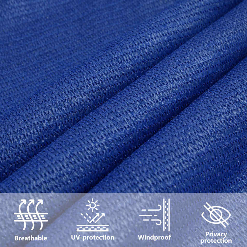 Sonnensegel 160 g/m² Rechteckig Blau 5x7 m HDPE