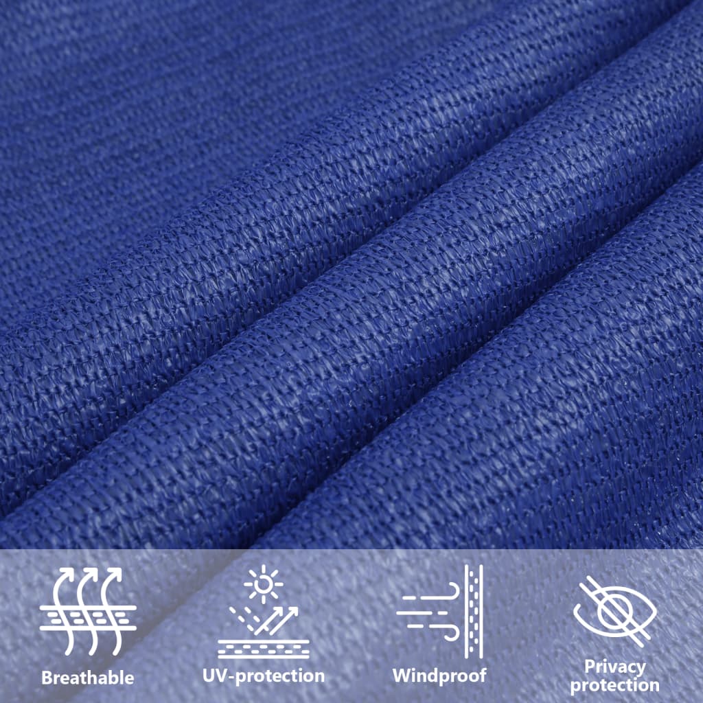 Sonnensegel 160 g/m² Blau 2,5x2,5x3,5 m HDPE