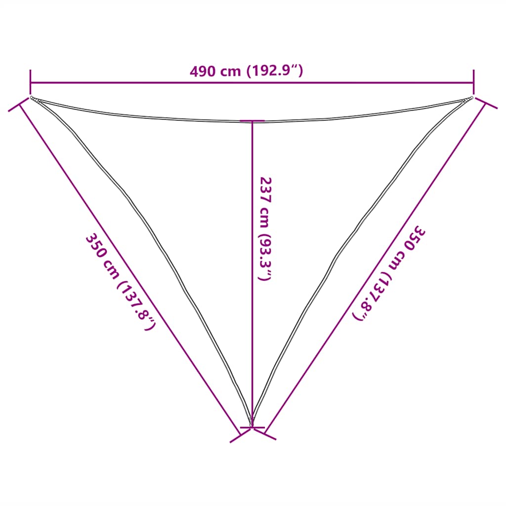 Sonnensegel 160 g/m² Gelb 3,5x3,5x4,9 m HDPE