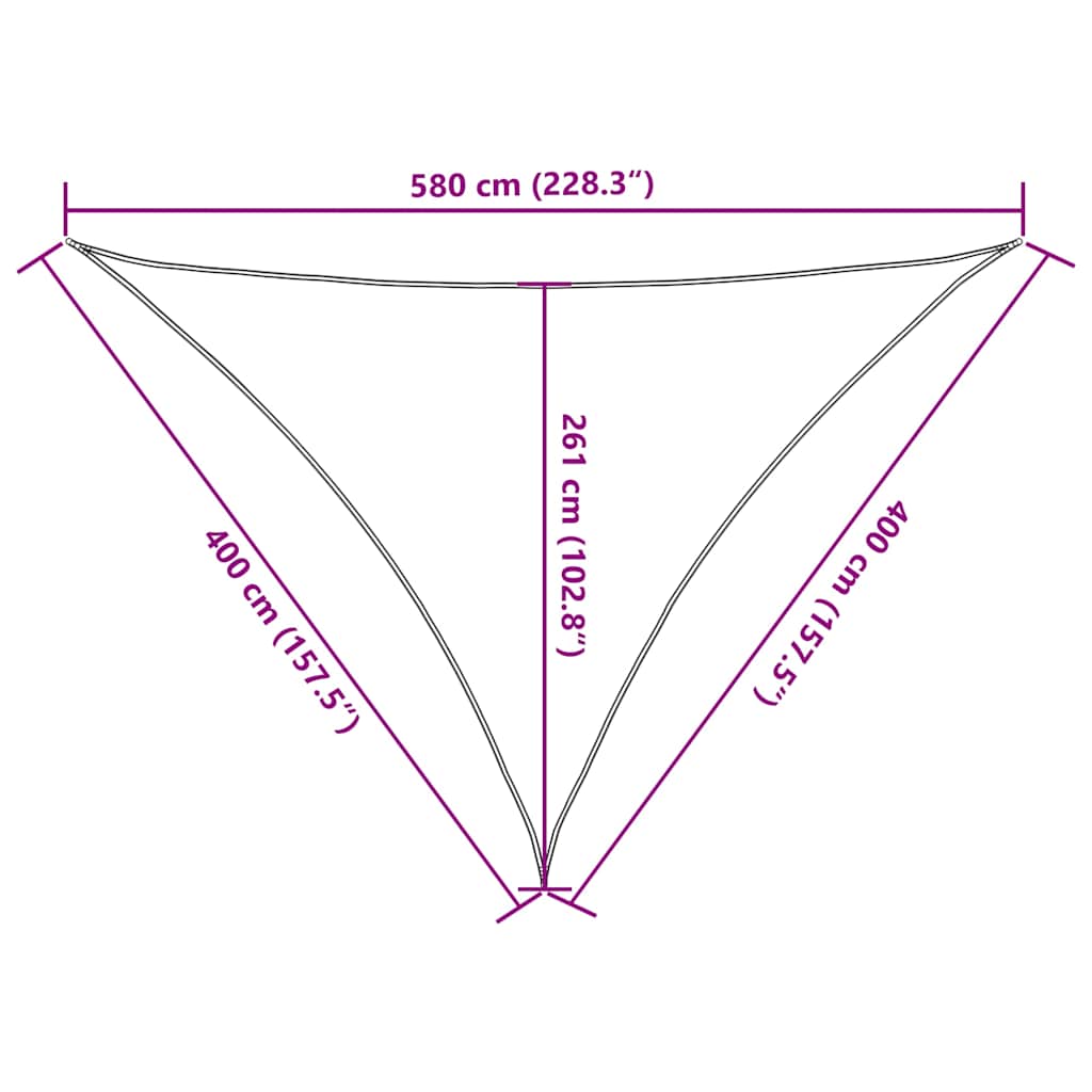 Sonnensegel 160 g/m² Gelb 4x4x5,8 m HDPE