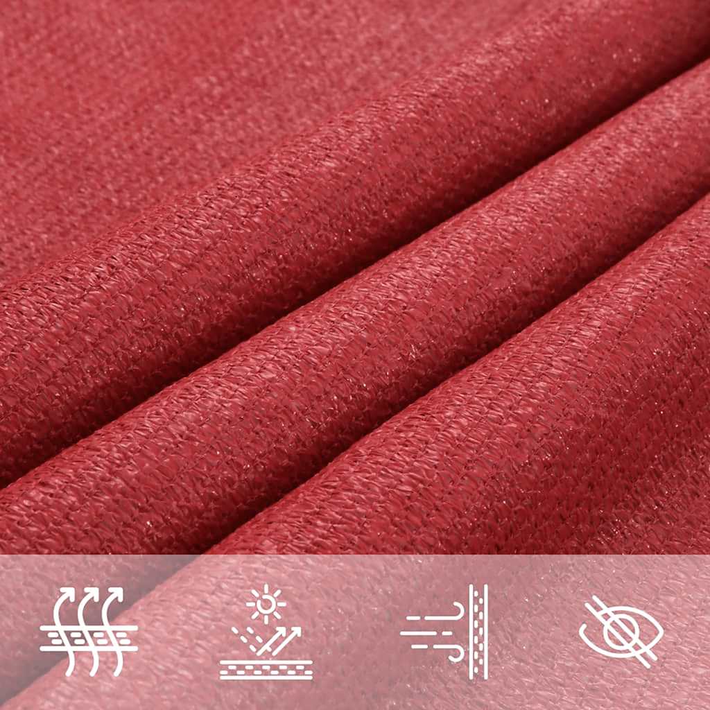 Sonnensegel 160 g/m² Rot 2x3 m HDPE