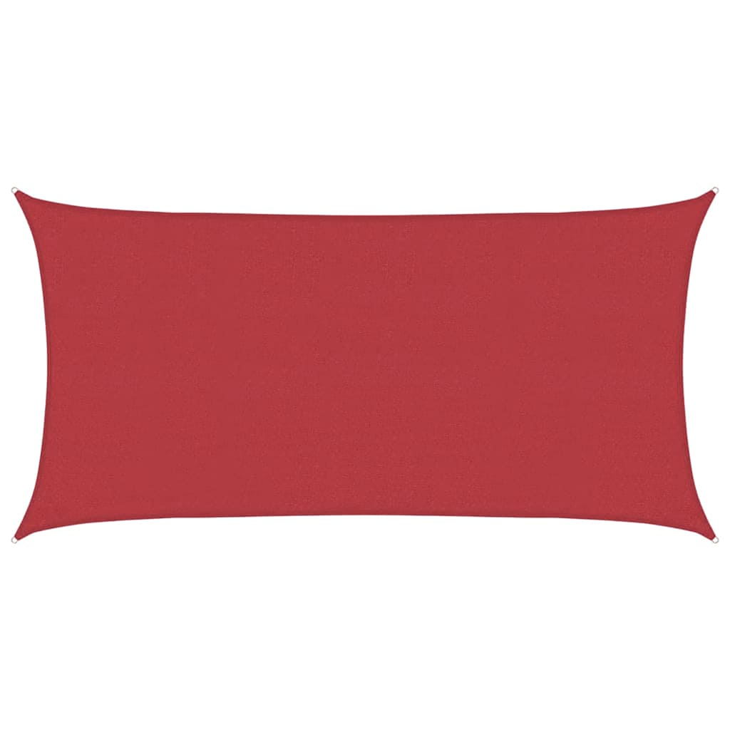 Sonnensegel 160 g/m² Rot 2x4 m HDPE