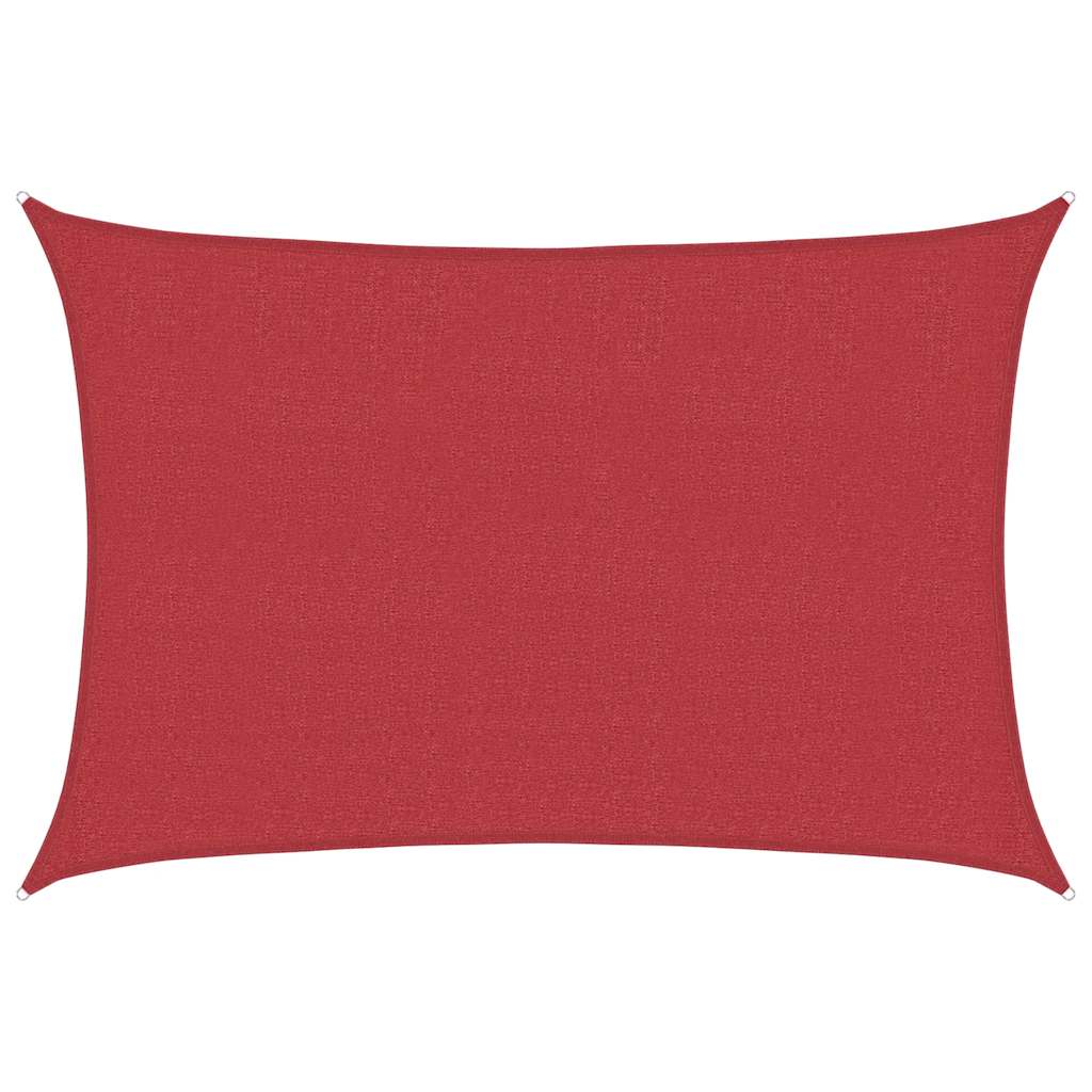 Sonnensegel 160 g/m² Rot 4x5 m HDPE