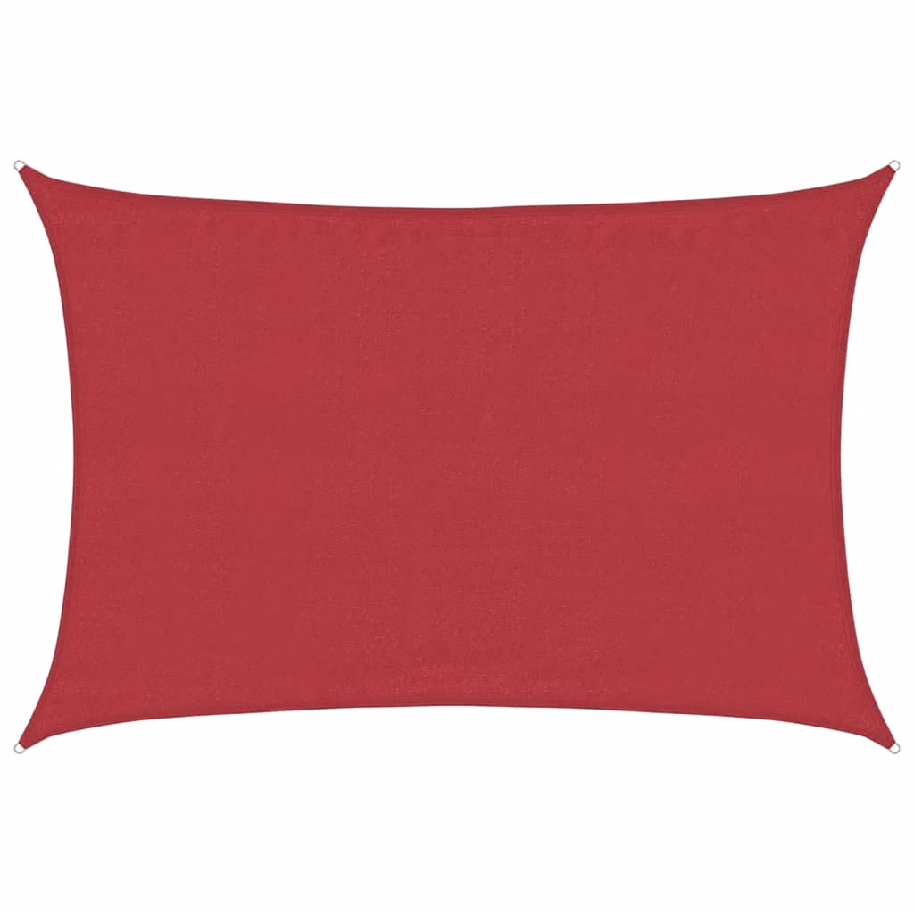 Sonnensegel 160 g/m² Rot 4x6 m HDPE