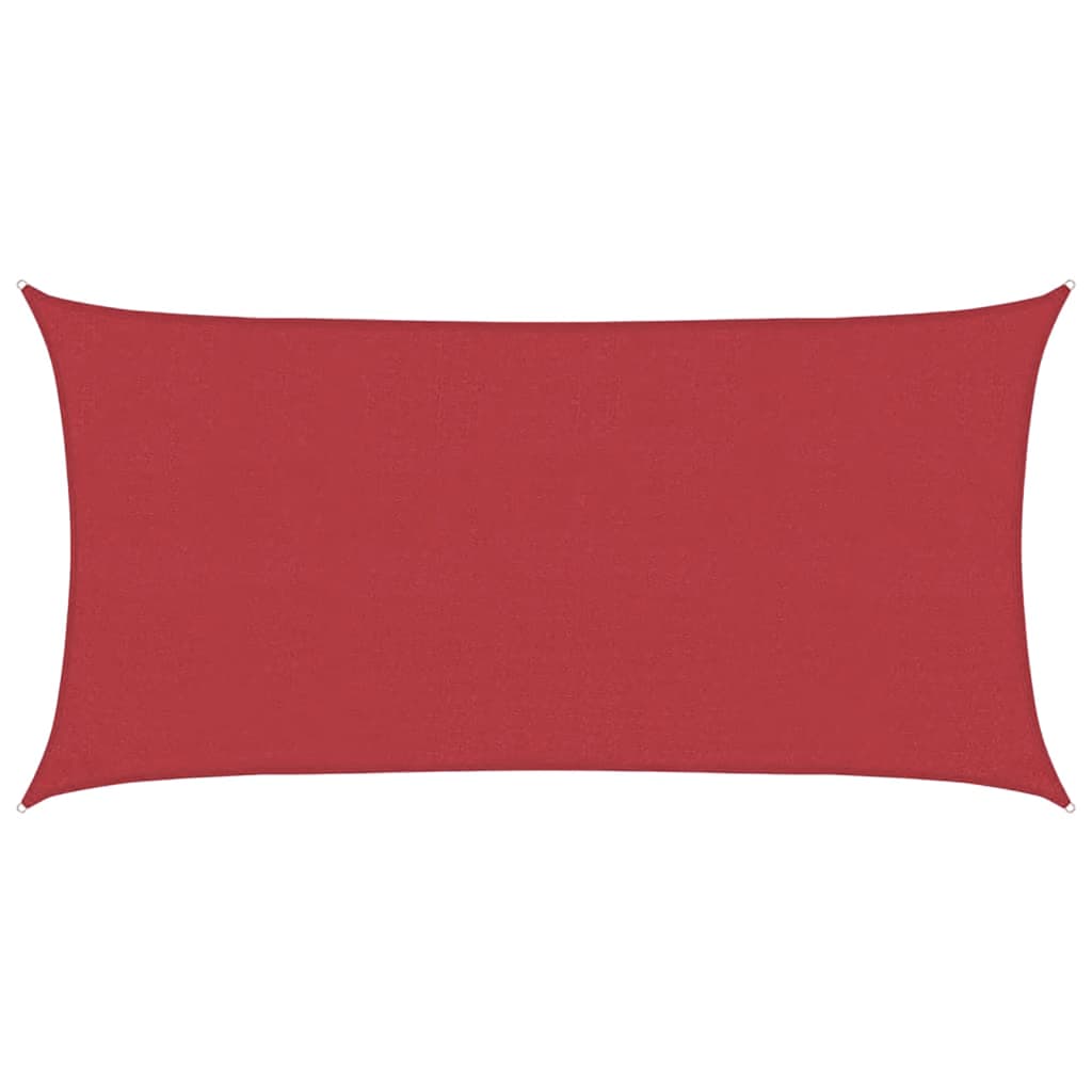 Sonnensegel 160 g/m² Rot 4x7 m HDPE