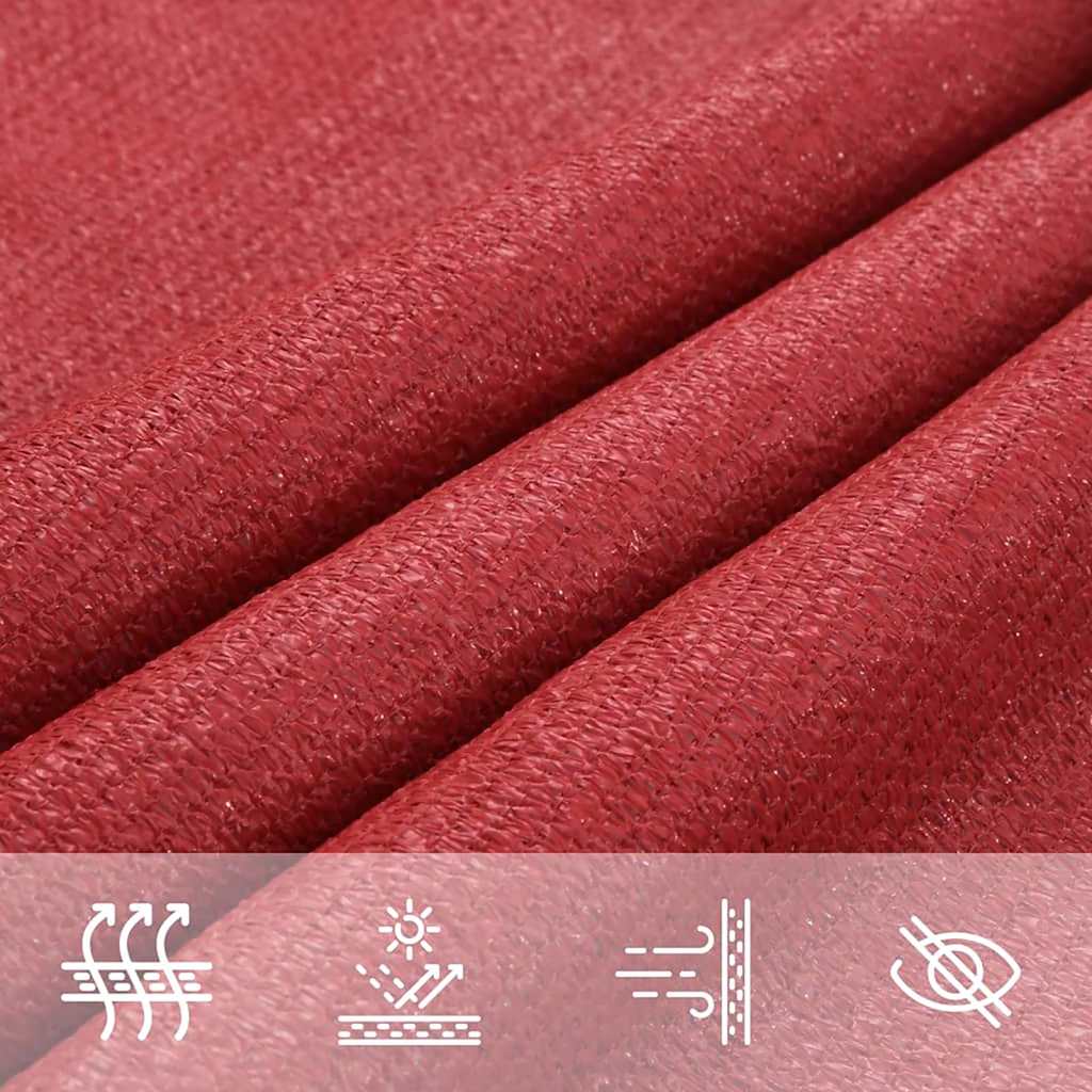 Sonnensegel 160 g/m² Rot 5x6 m HDPE