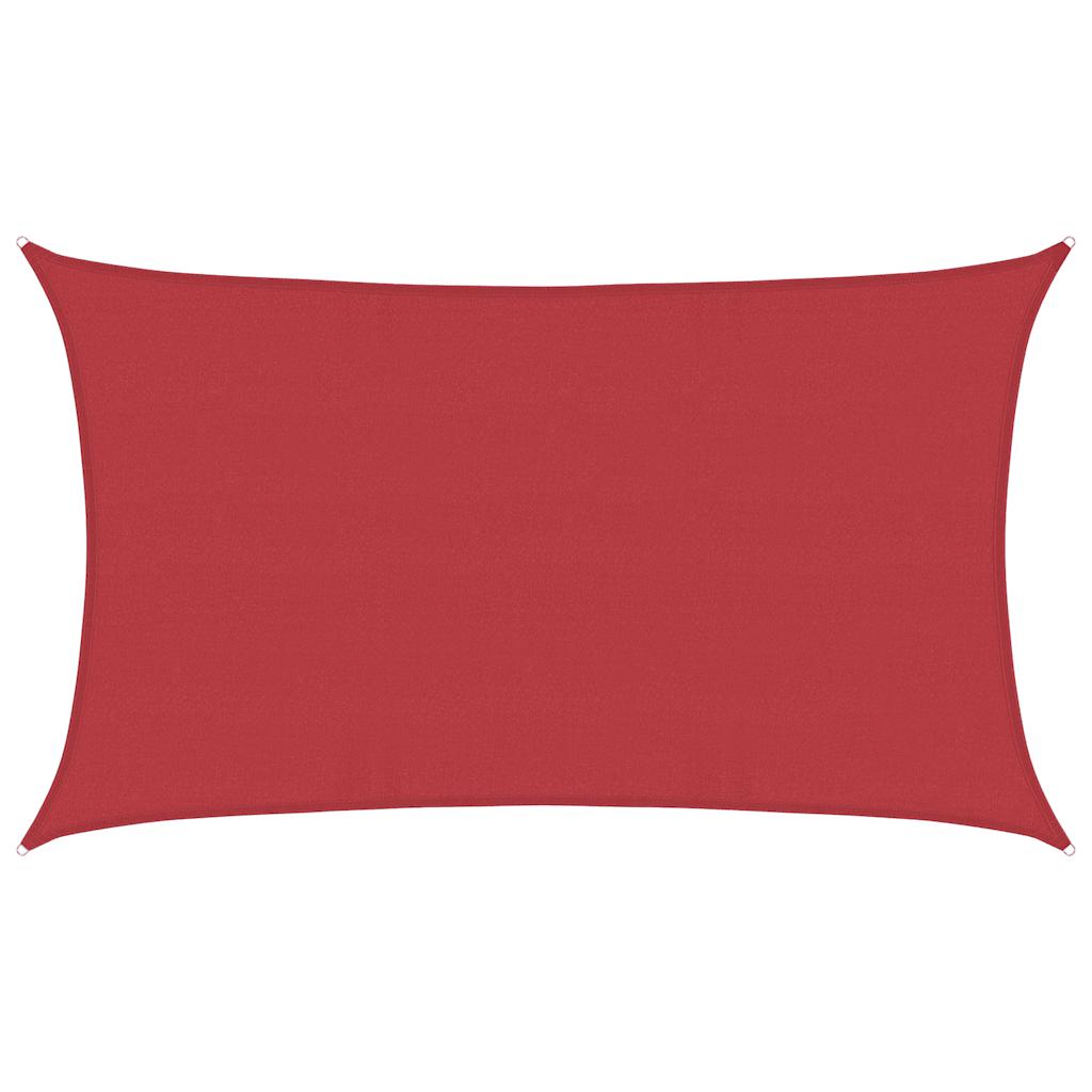 Sonnensegel 160 g/m² Rot 5x8 m HDPE