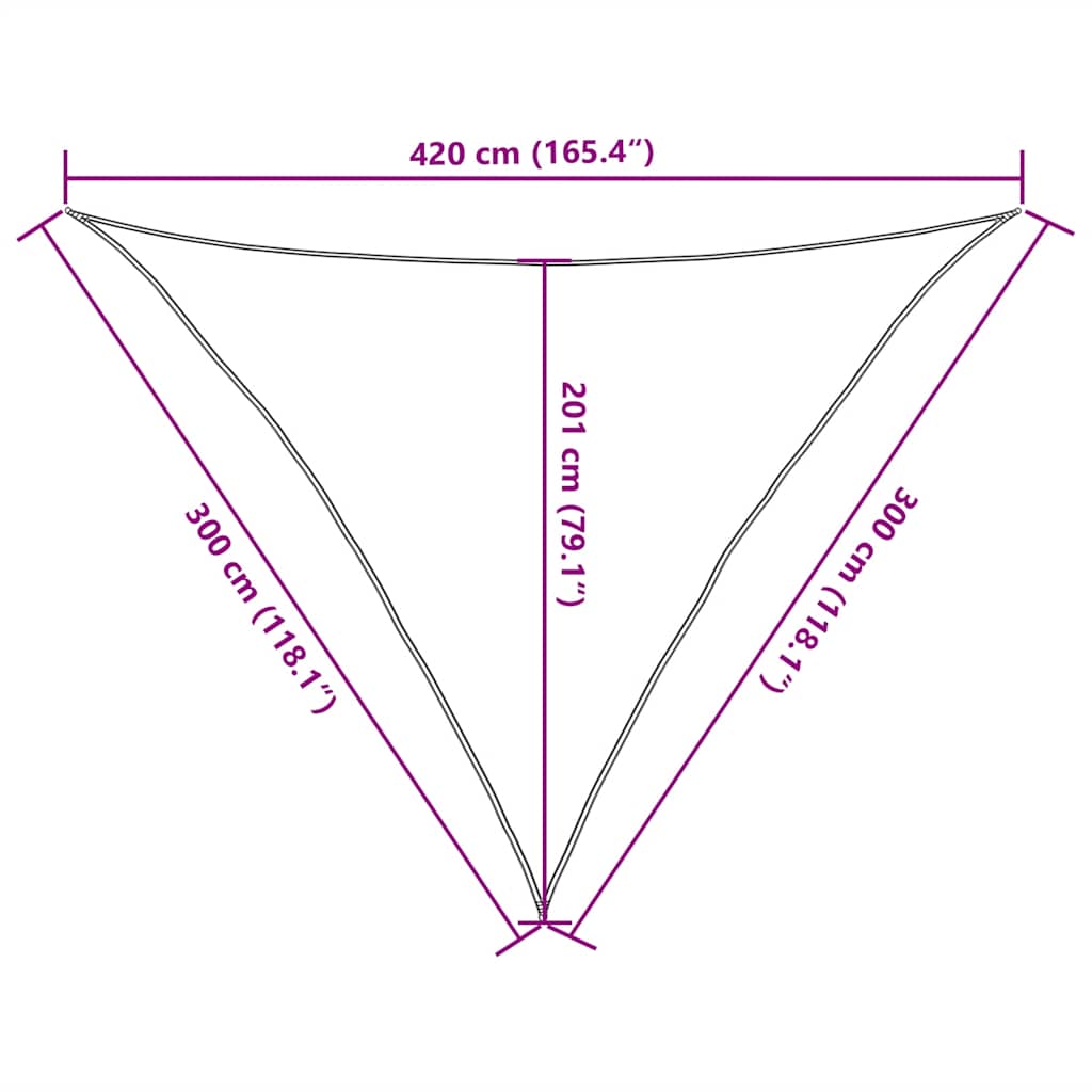 Sonnensegel 160 g/m² Rot 3x3x4,2 m HDPE