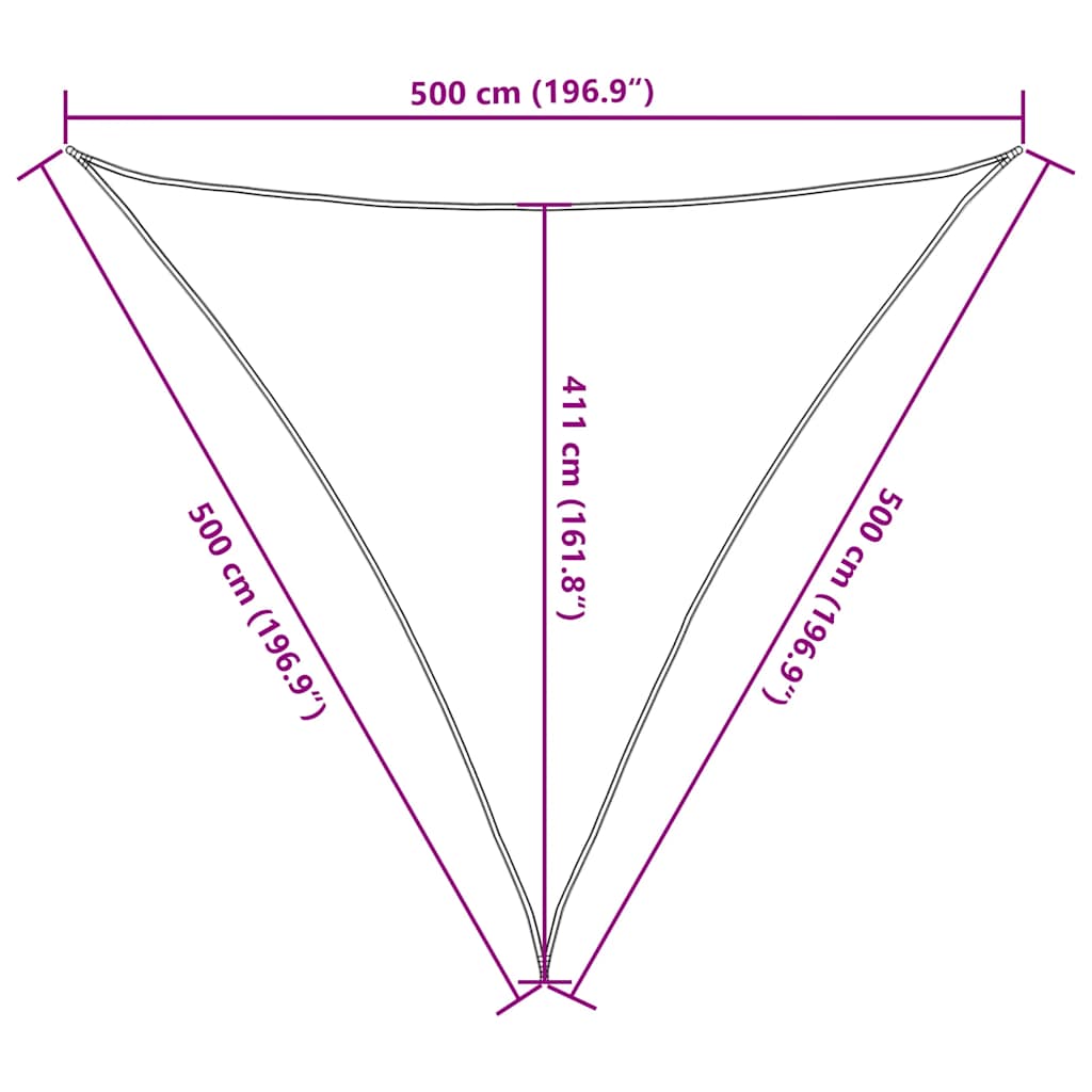 Sonnensegel 160 g/m² Rot 5x5x5 m HDPE