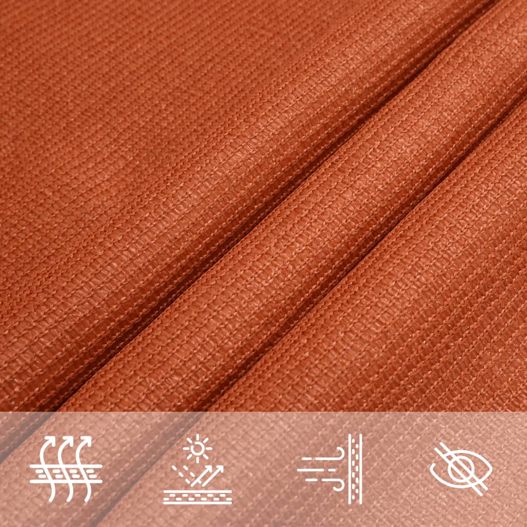 Sonnensegel 160 g/m² Quadratisch Orange 7x7 m HDPE