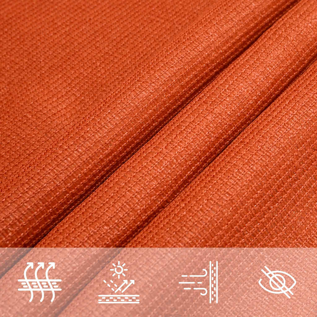 Sonnensegel 160 g/m² Rechteckig Orange 6x7 m HDPE