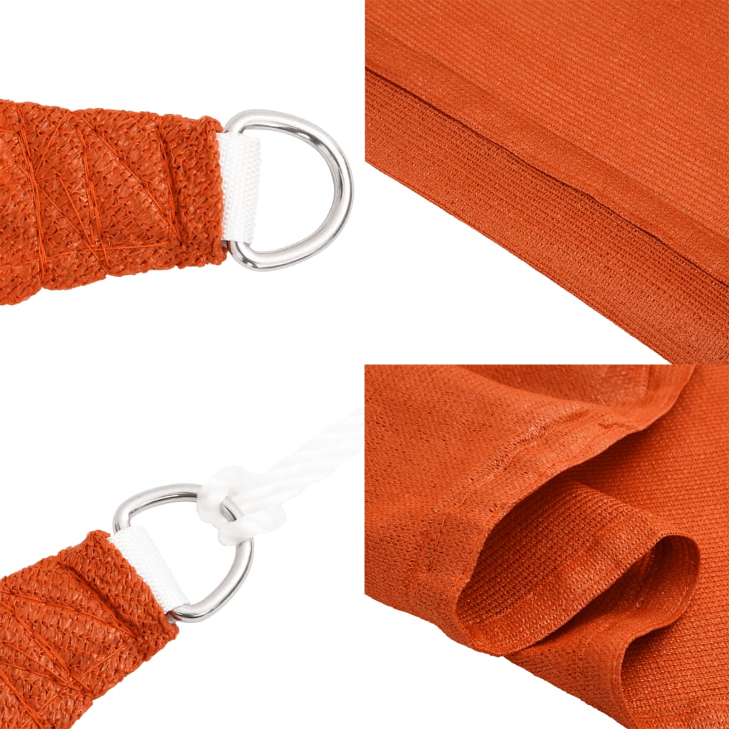 Sonnensegel 160 g/m² Orange 4x4x4 m HDPE