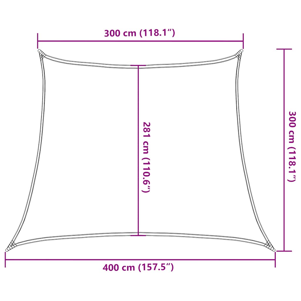 Sonnensegel 160 g/m² Trapezform Orange 3/4x3 m HDPE