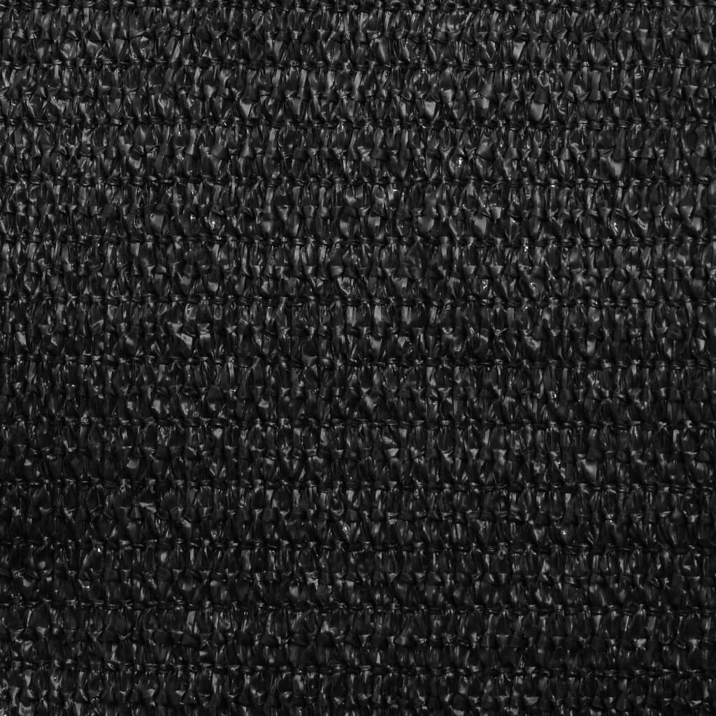 Sonnensegel 160 g/m² Schwarz 2x3,5 m HDPE