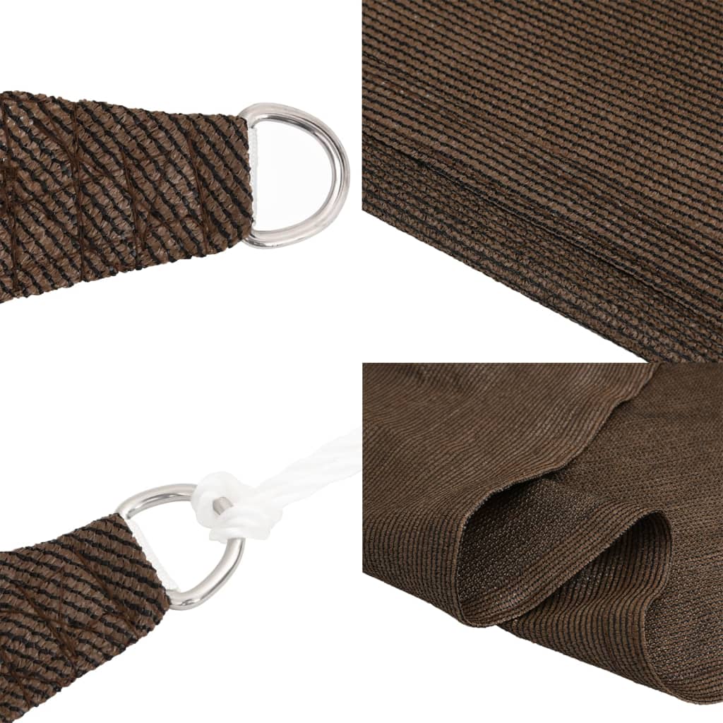 Sonnensegel 160 g/m² Braun 6x6x6 m HDPE