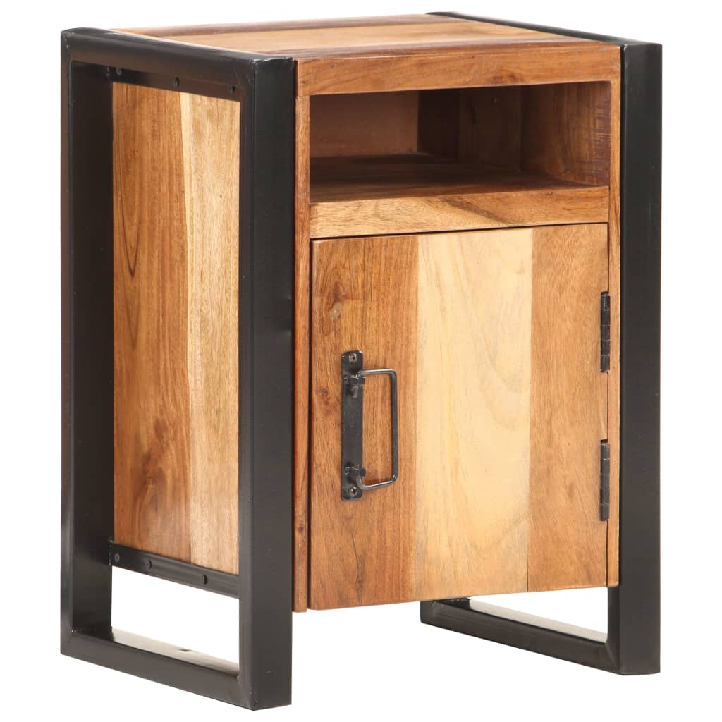 Nachttisch 40x35x55 cm Massivholz Akazie
