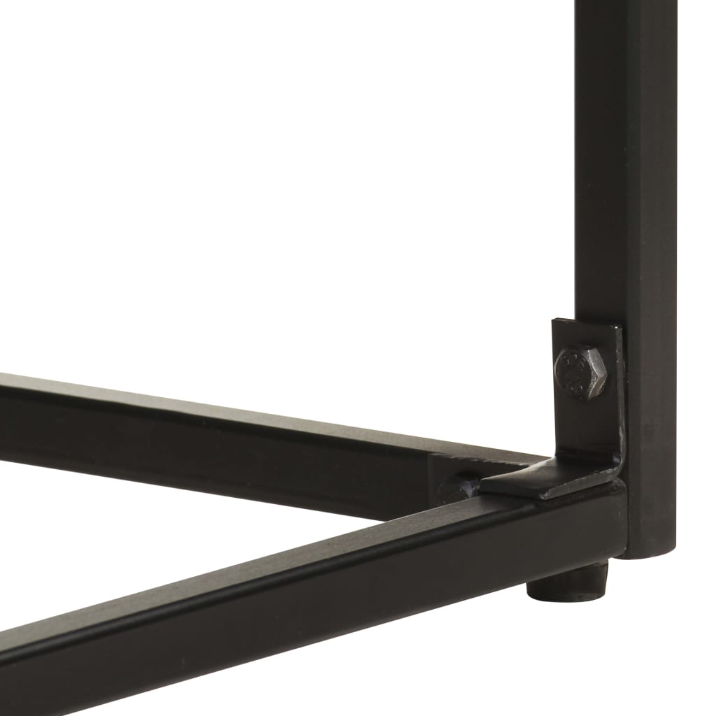 Sideboard Schwarz 60x30x120 cm Massivholz Akazie und Mango