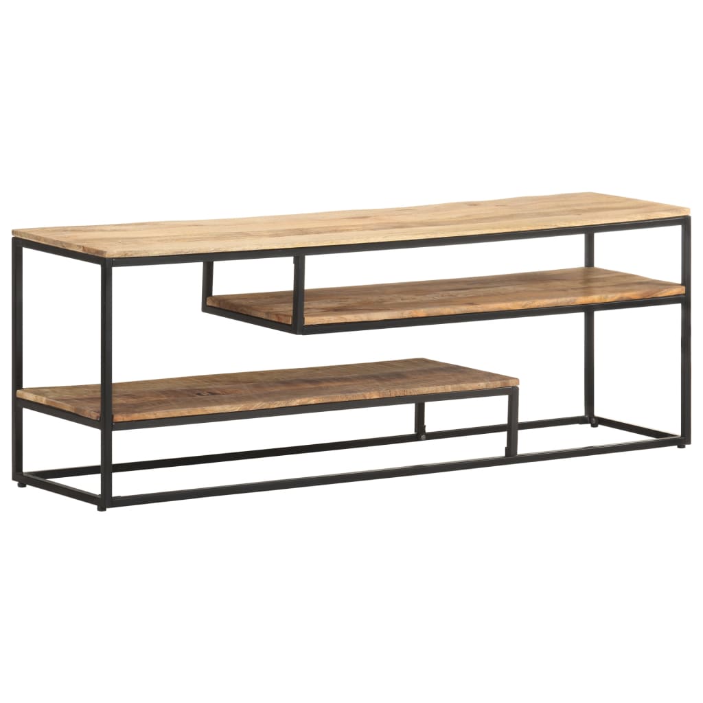 TV-Schrank 130x30x45 cm Raues Mangoholz