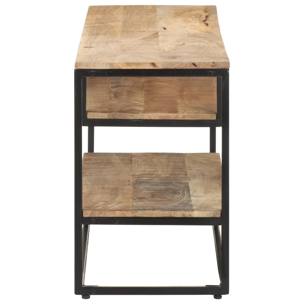 TV-Schrank 130x30x45 cm Raues Mangoholz