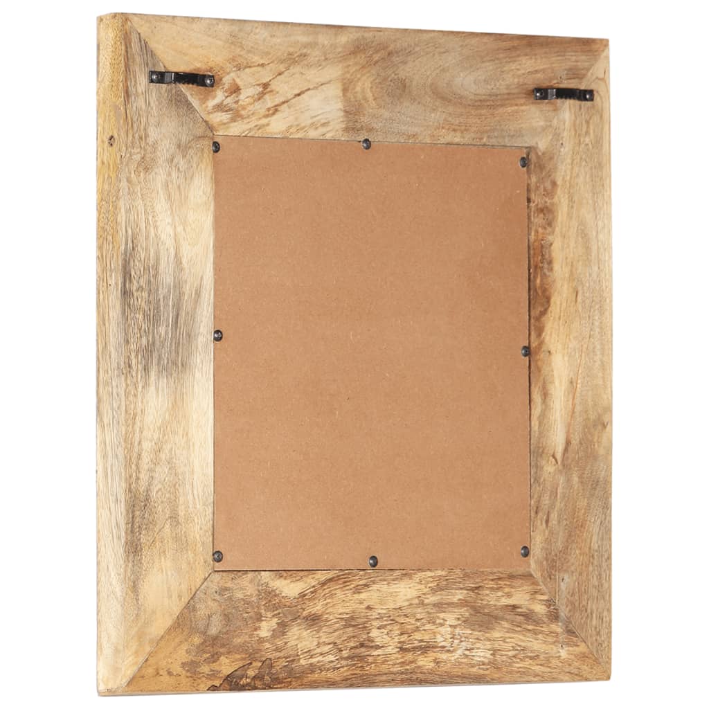 Handgeschnitzter Spiegel 50x50x2,5 cm Massivholz Mango