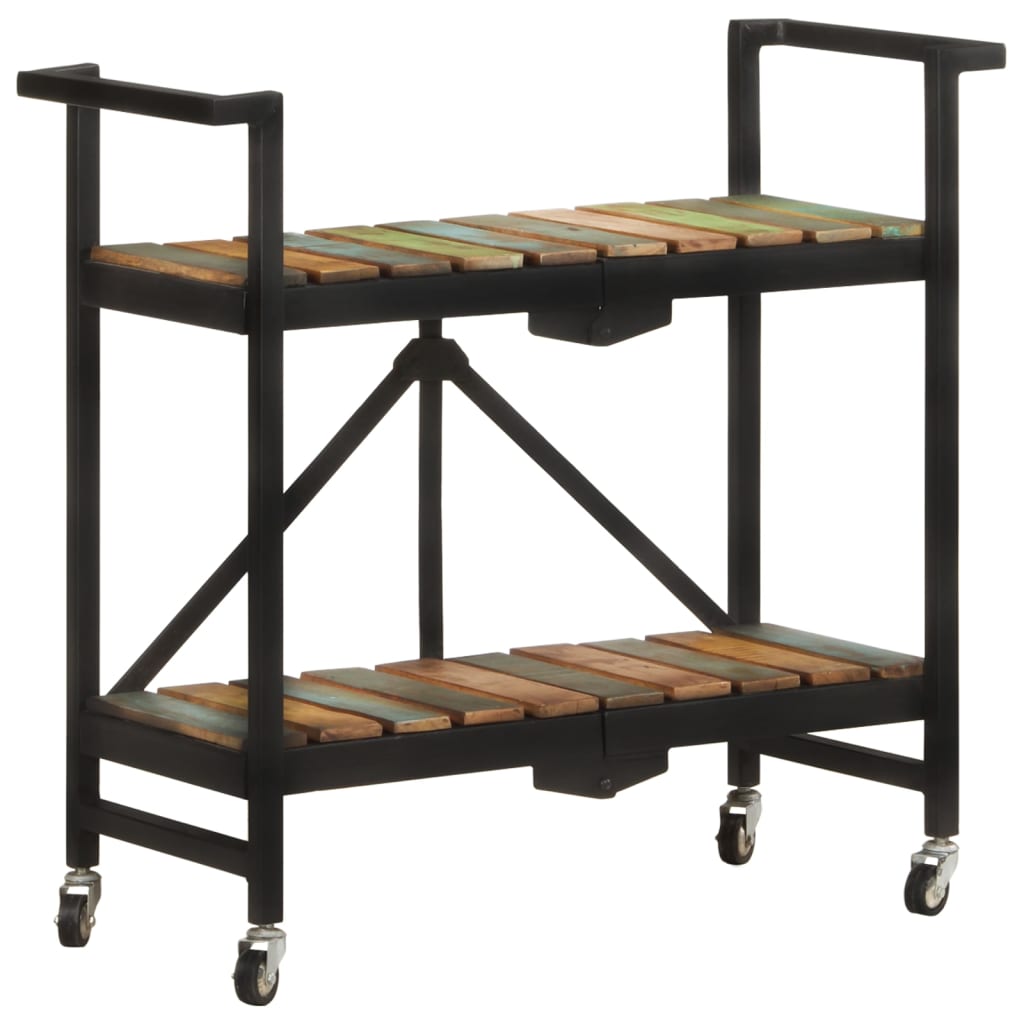 Küchenwagen 87x36x81 cm Altholz Massiv