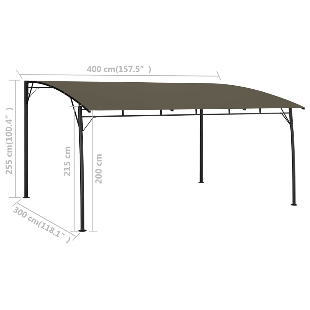 Sonnenschutzmarkisen 4 x 3 x 2,55 m Taupe