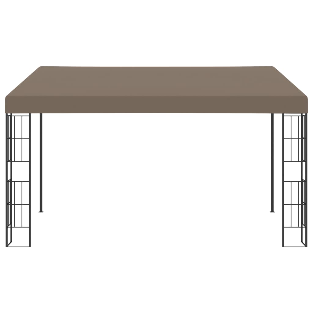 Wand-Pavillon 4x3 m Taupe Stoff