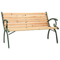 Gartenbank 123 cm Gusseisen und Massivholz Tanne