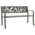 Gartenbank 125 cm Stahl Grau