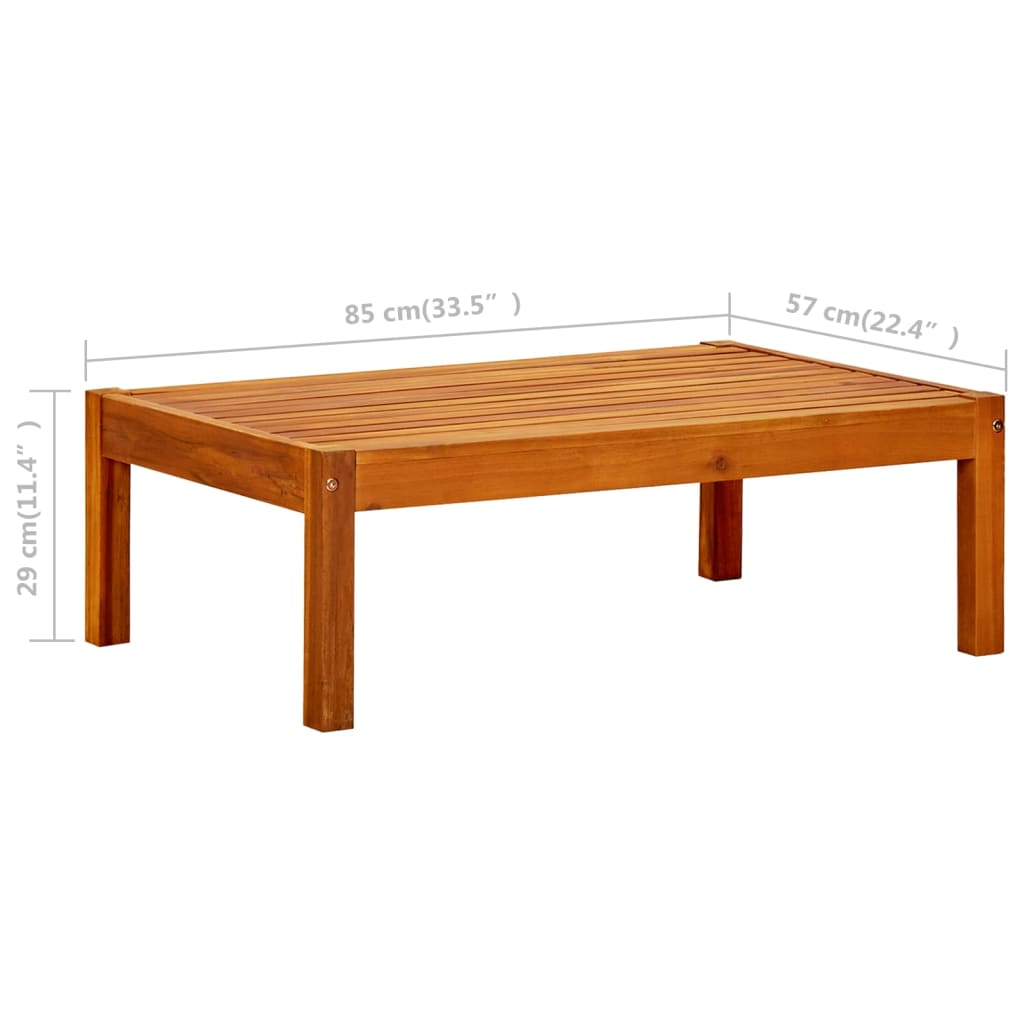 Gartentisch 85x57x29 cm Massivholz Akazie