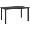 Gartentisch Schwarz 140x90x74 cm Aluminium und WPC