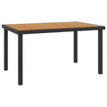 Gartentisch Braun 140x90x74 cm Aluminium und WPC