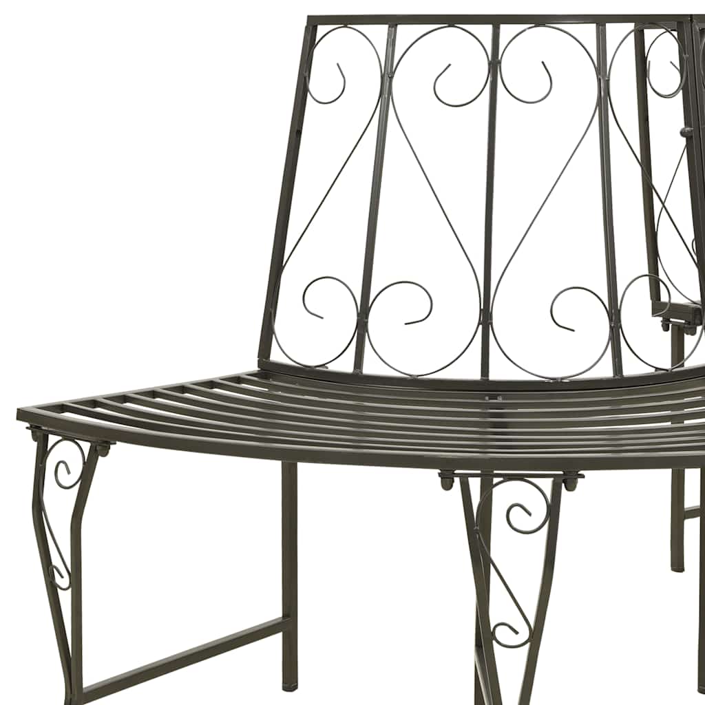 Baumbank Halbrund 160 cm Stahl