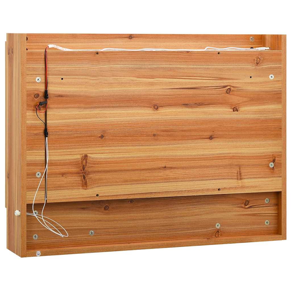 LED-Spiegelschrank fürs Bad Eiche 80x15x60 cm MDF