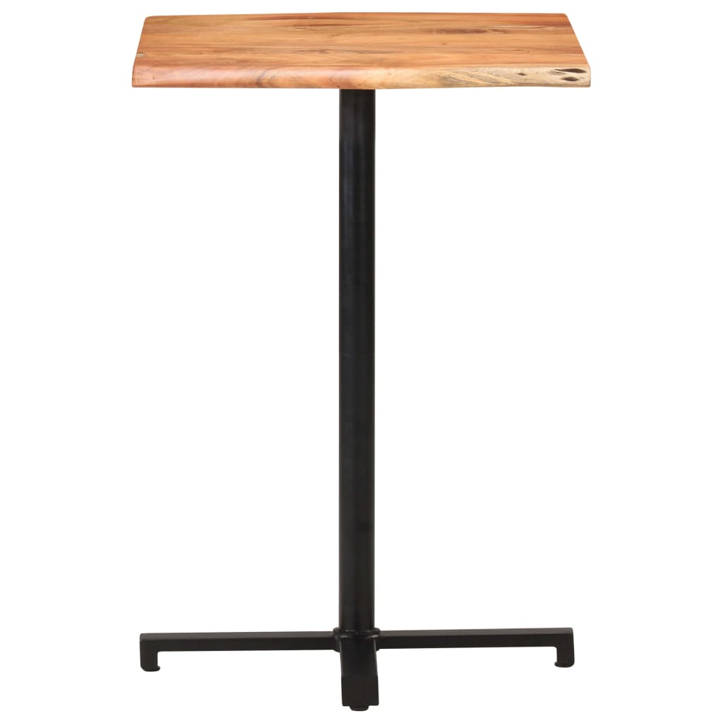 Bartisch mit Baumkanten 60x60x110 cm Akazie Massivholz
