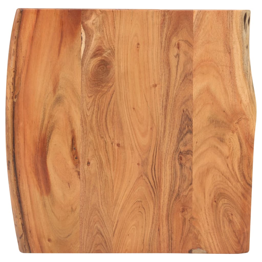 Bartisch mit Baumkanten 60x60x110 cm Akazie Massivholz