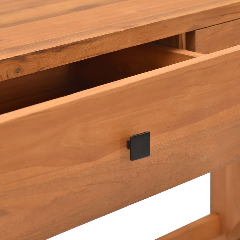 Schreibtisch mit 2 Schubladen 100x40x75 cm Teakholz