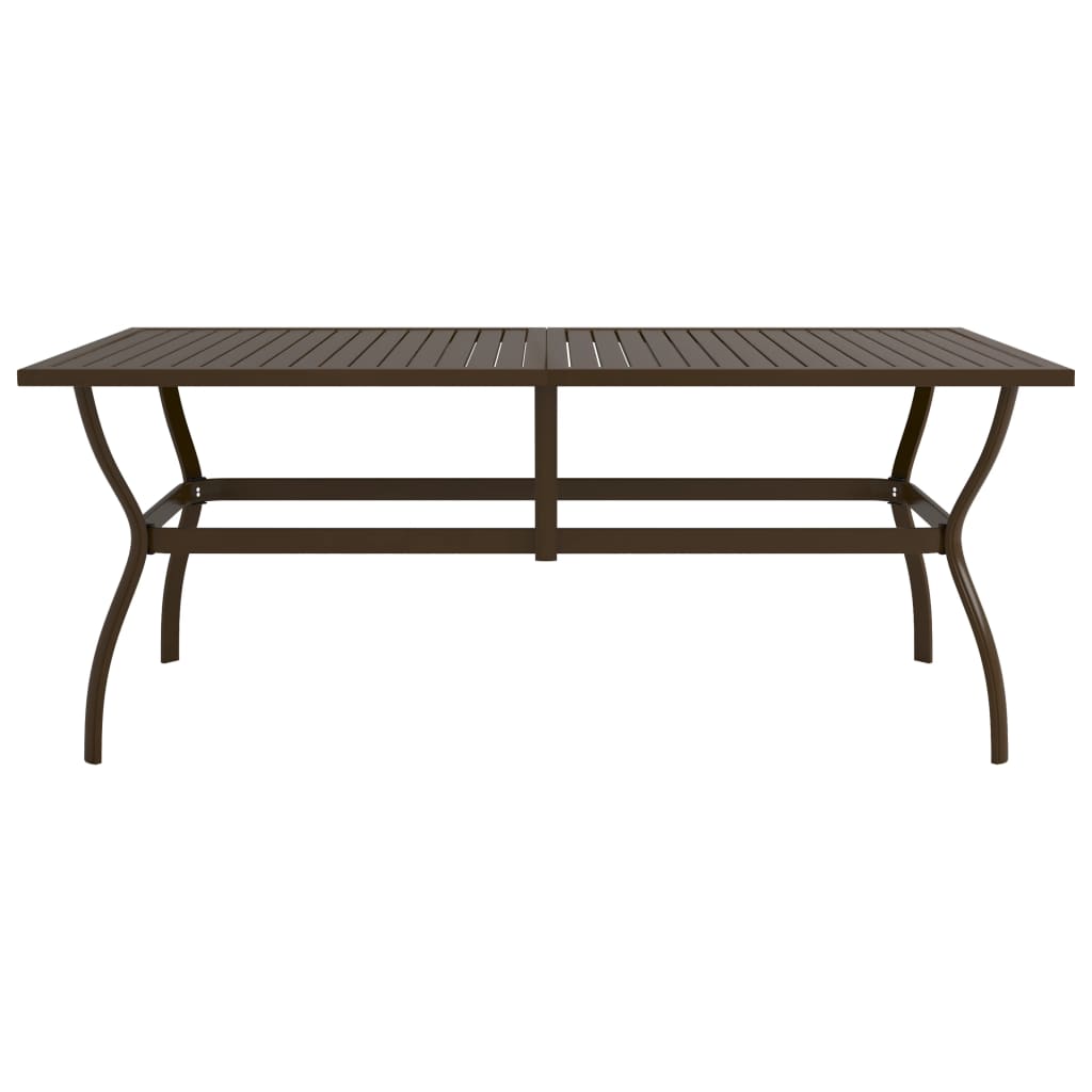 Gartentisch Braun 190x80x72 cm Stahl