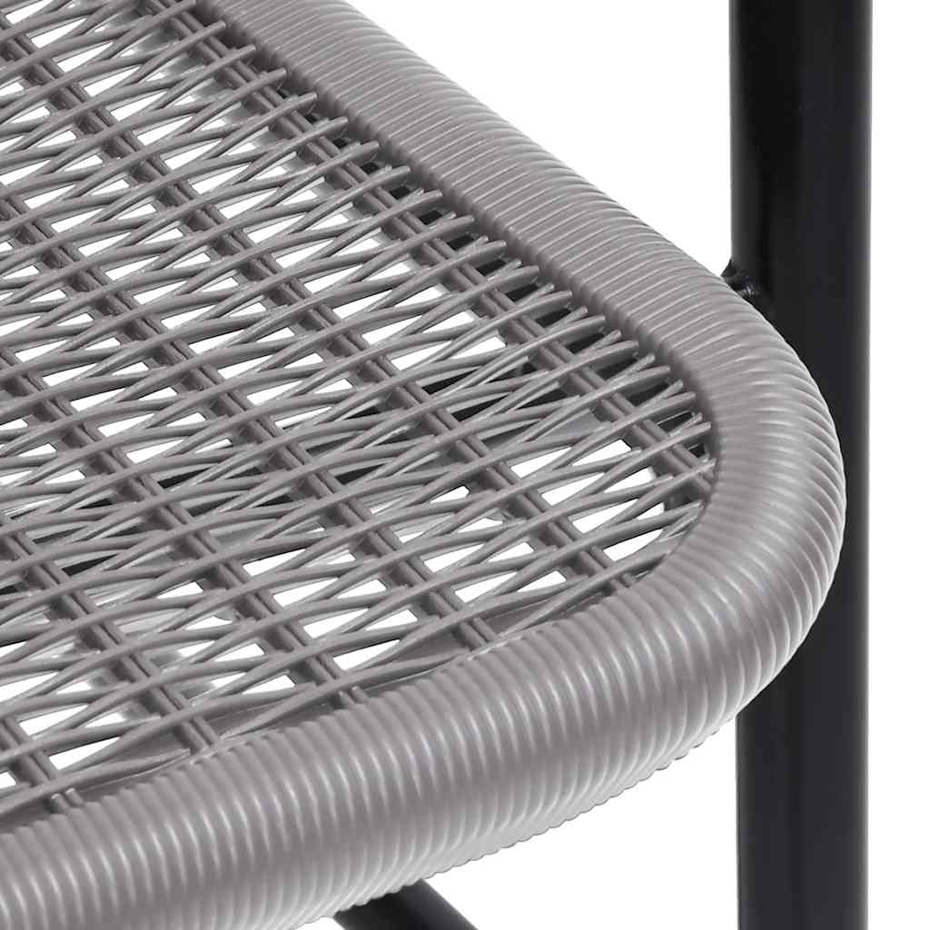 Gartenstühle 4 Stk. Kunststoff Rattan-Optik und Stahl 110 kg