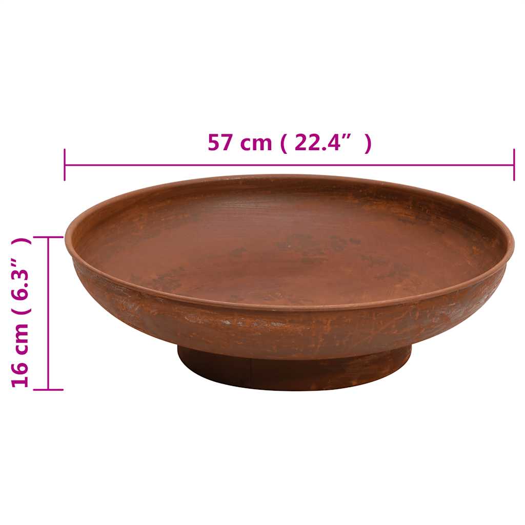 Feuerschale 57 cm Stahl