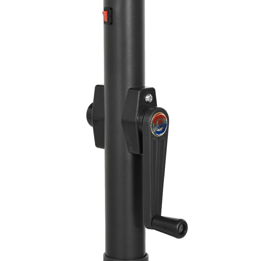Sonnenschirm mit LED-Beleuchtung Bordeauxrot 200x211 cm Alu